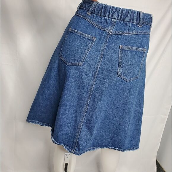 ANAP MIMPI denim skirt Japan distressed midi blue jean M - Picture 6 of 12